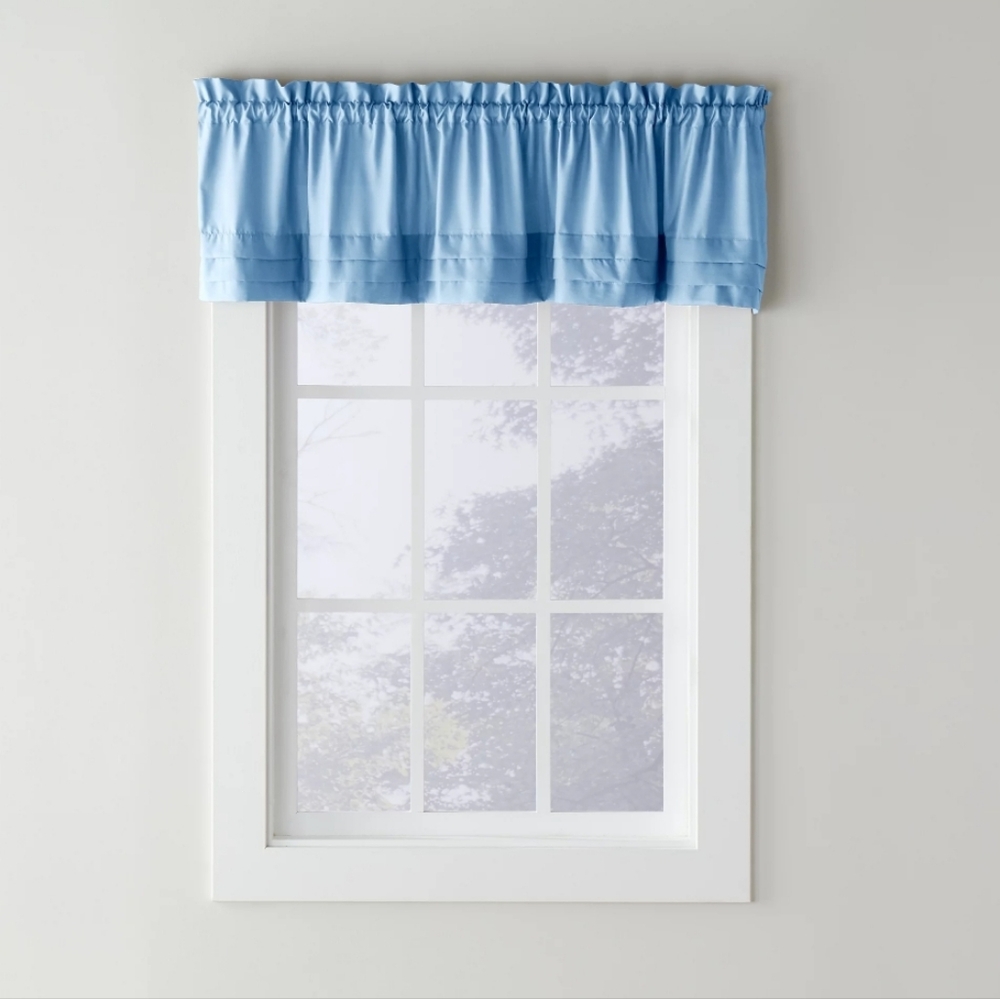 🎉$3 WITH ANY PURCHASE🎉 SKL Home Holden Pleated Valance 58" x 13" ~ Blue